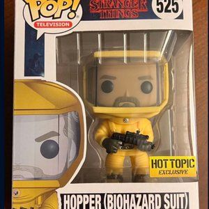 FUNKO POP Stranger Things 525 HOPPER (BIOHAZARD SUIT) HOT TOPIC EXCLUSIVE